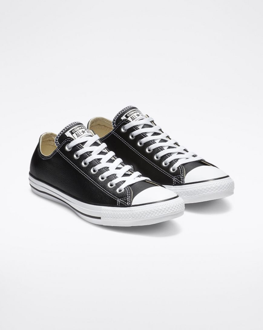 Dámské Boty Nízké Converse Chuck Taylor All Star Læder Černé | CZ AFS3170